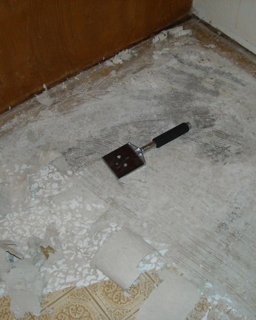 Floor Glue Removal